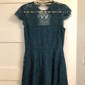 Green bb Dakota fit and flare dress